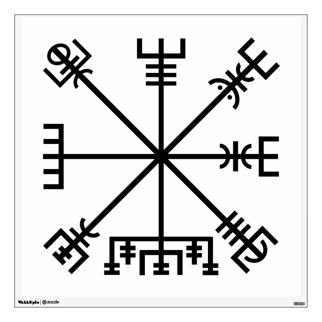 Vegvisir Viking Symbol Wall Decal (Front)