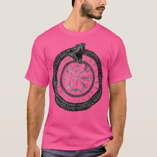 Vegvisir with Ouroboros and runes T-Shirt