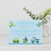 Vehicle Baby Shower Invitation (Standing Front)