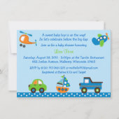 Vehicle Car Truck Baby Shower Invitation (Front)