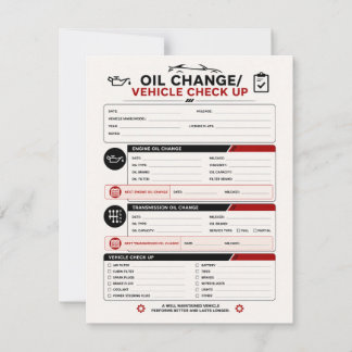 Vehicle Care Check Card