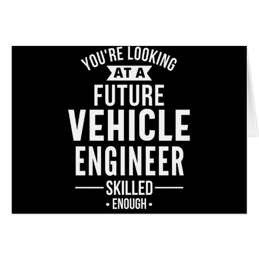Vehicle engineer gift cards (Front Horizontal)