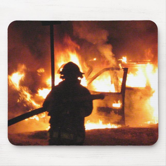 Vehicle Fire Burning! Mousepad (Front)