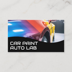 Vehicle in Paint Booth Auto Care Services Business Card