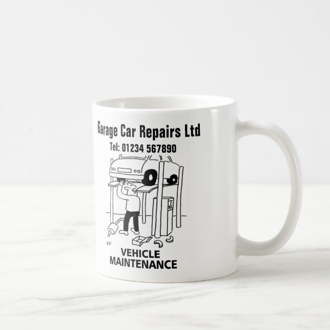 Vehicle Maintenance. Garage Mechanic Coffee Mug (Right)