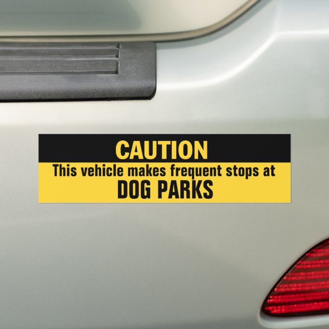 Vehicle Makes Frequent Stops at Dog Parks Bumper S Sticker (On Car)