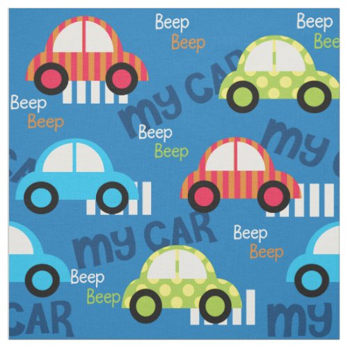 Vehicle my car beep beep fabric