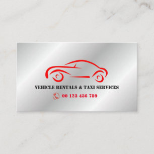 VEHICLE rental & Taxi services Business Card