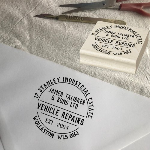 Vehicle Repairs Business Rubber Stamp