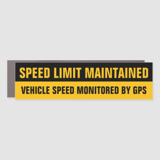 Vehicle Speed Monitored GPS Safety Bumper Sticker Car Magnet