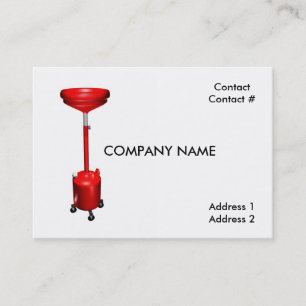 vehicle wheeled oil drain business card