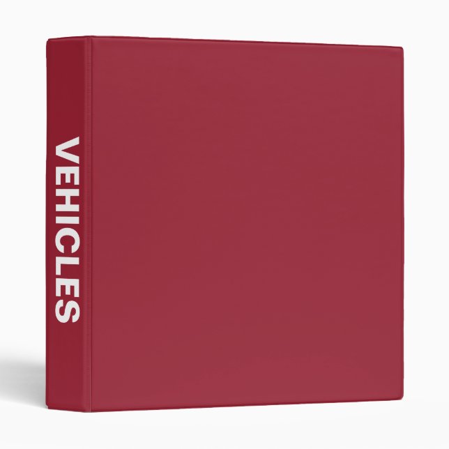 Vehicles Big Bold Name binder (Front/Spine)