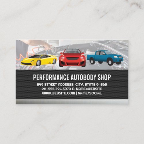 Vehicles  Mechanic Services Business Card