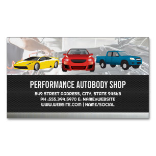 Vehicles Mechanic Services Business Card Magnet