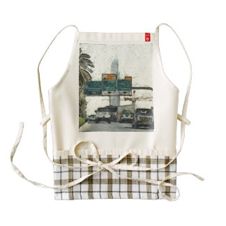 Vehicles on a road in Dubai Zazzle HEART Apron