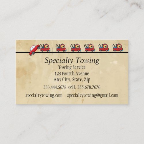 VehicleTowing Roadside Assistance Recovery Business Card