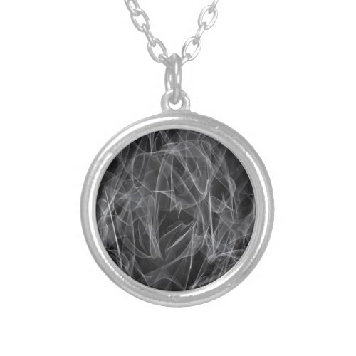 Veil like a X_ray image     Silver Plated Necklace