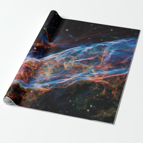 Veil Nebula NASA Hubble Space Photo Wrapping Paper