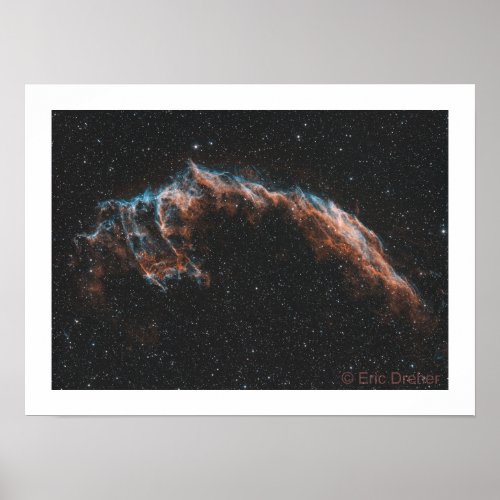 Veil Nebula _ NGC 6992 _ Eric Dreher Poster