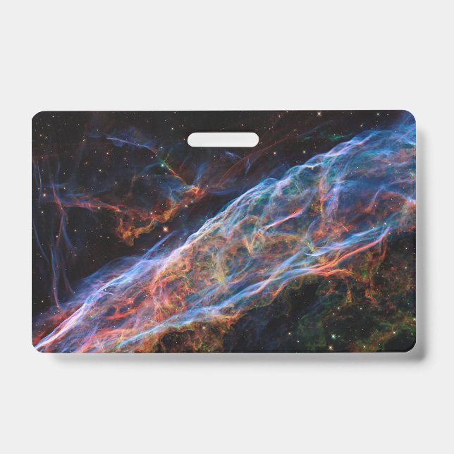 Veil Nebula Supernova Remnants Hubble Telescope Badge (Front)