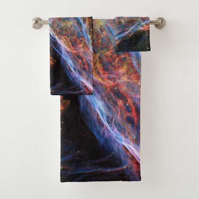Veil Nebula Supernova Remnants Hubble Telescope Bath Towel Set (Insitu)