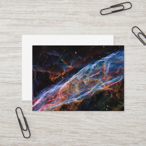 Veil Nebula Supernova Remnants Hubble Telescope Business Card