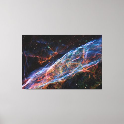 Veil Nebula Supernova Remnants Hubble Telescope Canvas Print