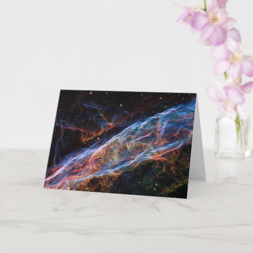 Veil Nebula Supernova Remnants Hubble Telescope Card