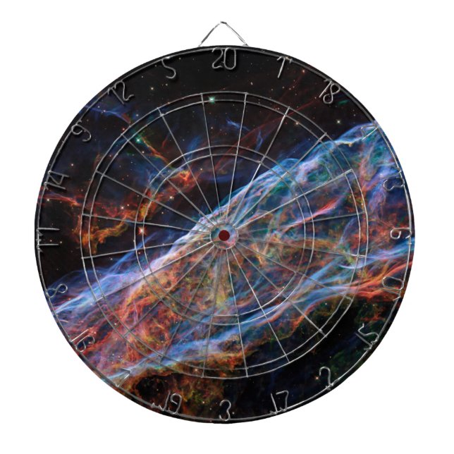 Veil Nebula Supernova Remnants Hubble Telescope Dart Board (Front)