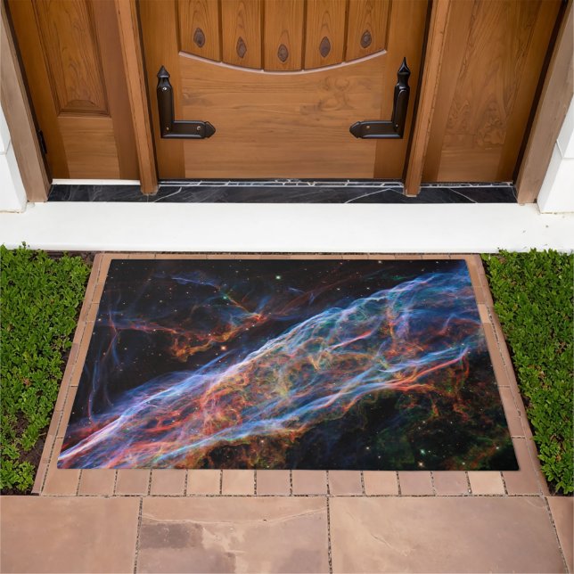 Veil Nebula Supernova Remnants Hubble Telescope Doormat (Outdoor)