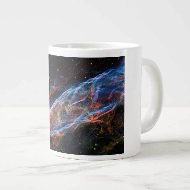 Veil Nebula Supernova Remnants Hubble Telescope Giant Coffee Mug (Front Right)