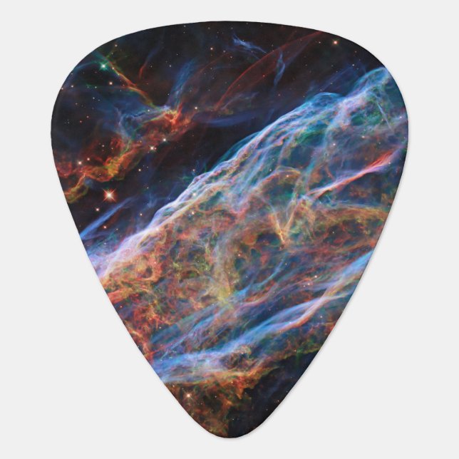 Veil Nebula Supernova Remnants Hubble Telescope Guitar Pick (Front)