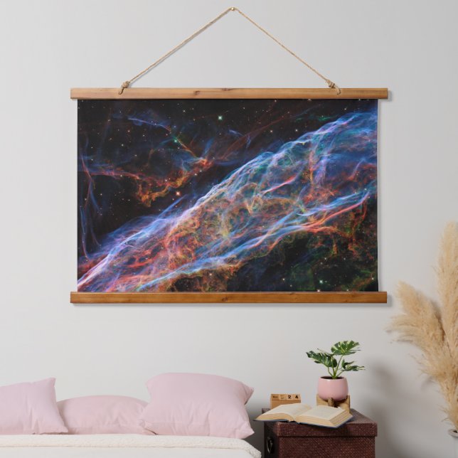 Veil Nebula Supernova Remnants Hubble Telescope Hanging Tapestry (Bedroom)