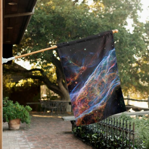 Veil Nebula Supernova Remnants Hubble Telescope House Flag