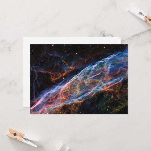 Veil Nebula Supernova Remnants Hubble Telescope Invitation