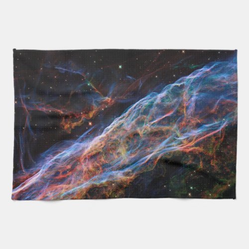 Veil Nebula Supernova Remnants Hubble Telescope Kitchen Towel