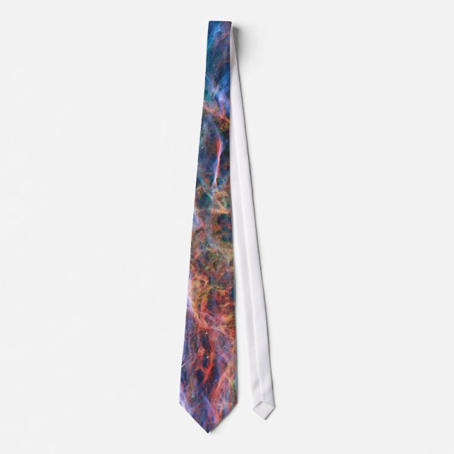 Veil Nebula Supernova Remnants Hubble Telescope Neck Tie (Front)