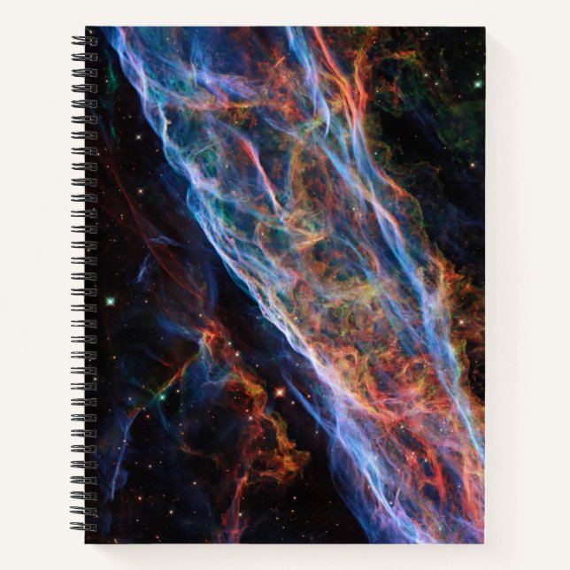 Veil Nebula Supernova Remnants Hubble Telescope Notebook (Front)