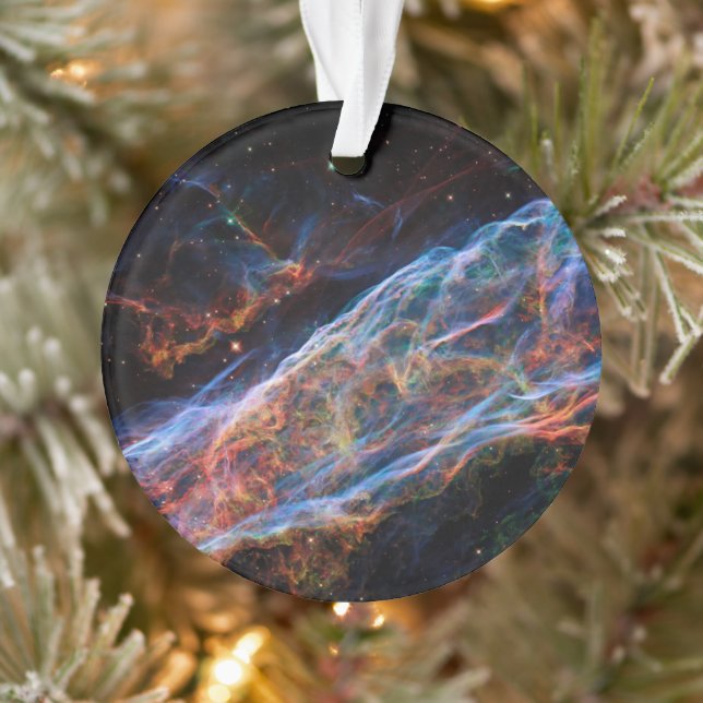 Veil Nebula Supernova Remnants Hubble Telescope Ornament (Tree)