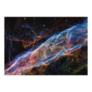 Veil Nebula Supernova Remnants Hubble Telescope Photo Print