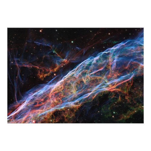 Veil Nebula Supernova Remnants Hubble Telescope Photo Print