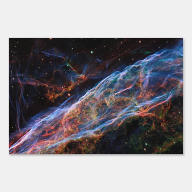 Veil Nebula Supernova Remnants Hubble Telescope Sign (Front)