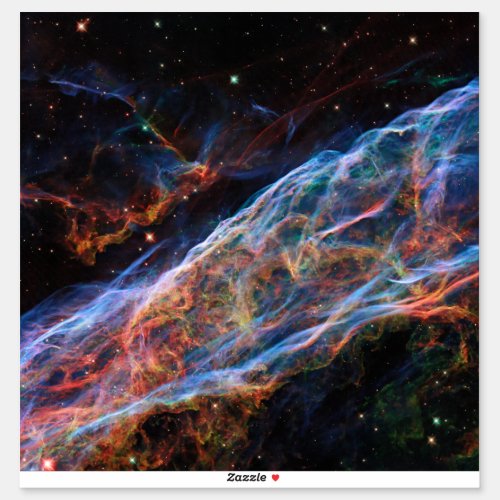 Veil Nebula Supernova Remnants Hubble Telescope Sticker