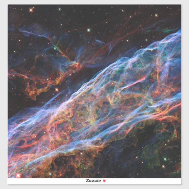 Veil Nebula Supernova Remnants Hubble Telescope Sticker (Sheet)