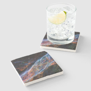 Veil Nebula Supernova Remnants Hubble Telescope Stone Coaster