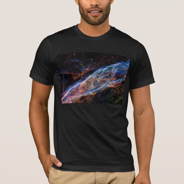 Veil Nebula Supernova Remnants Hubble Telescope T-Shirt (Front)