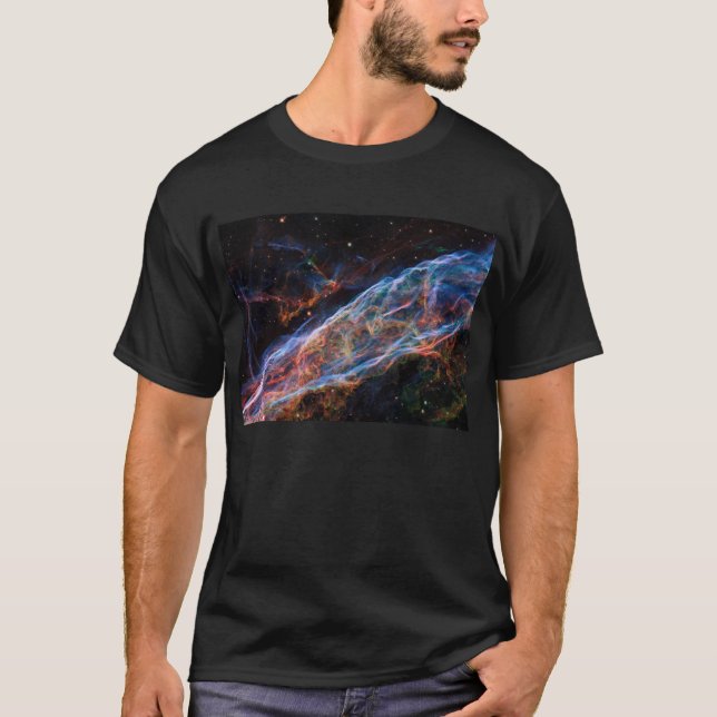 Veil Nebula Supernova Remnants Hubble Telescope T-Shirt (Front)