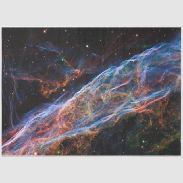 Veil Nebula Supernova Remnants Hubble Telescope Tissue Paper (Front)