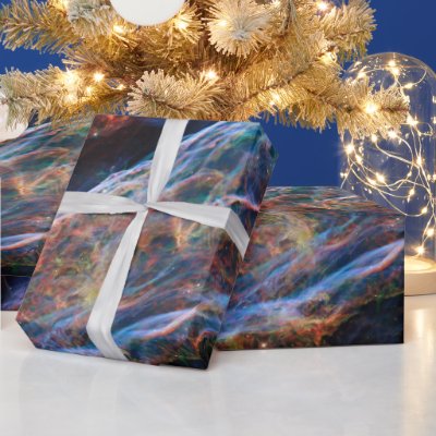 Veil Nebula Supernova Remnants Hubble Telescope Wrapping Paper