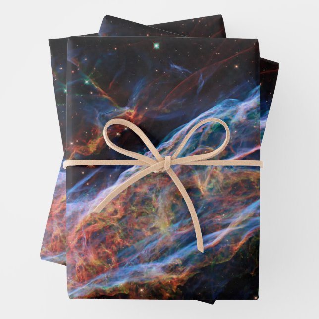 Veil Nebula Supernova Remnants Hubble Telescope Wrapping Paper Sheets (In situ)